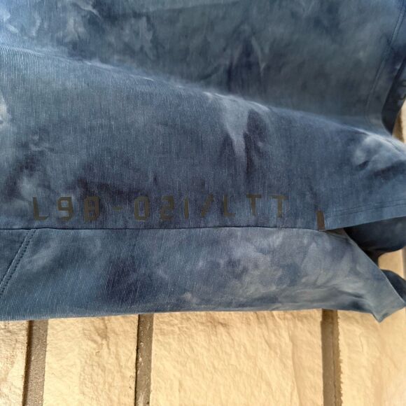 Lululemon Always Agile T Shirt Mens Large Diamond Dye Blue Tie Dye Short Sleeve - Picture 3 of 7